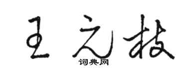 骆恒光王元枝草书个性签名怎么写