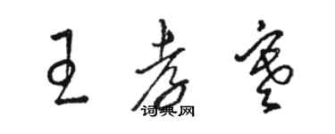 骆恒光王孝寒草书个性签名怎么写