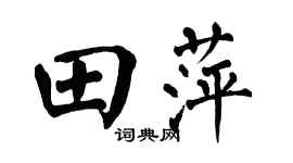 翁闿运田萍楷书个性签名怎么写