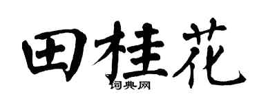 翁闿运田桂花楷书个性签名怎么写