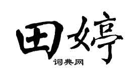 翁闿运田婷楷书个性签名怎么写