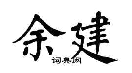 翁闿运余建楷书个性签名怎么写