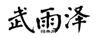 翁闿运武雨泽楷书个性签名怎么写