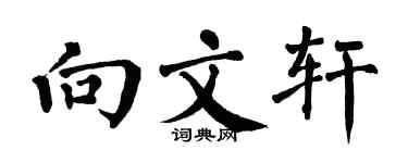 翁闿运向文轩楷书个性签名怎么写