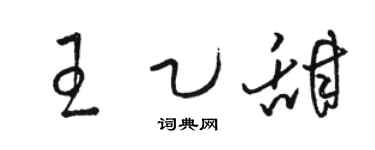 骆恒光王乙甜草书个性签名怎么写