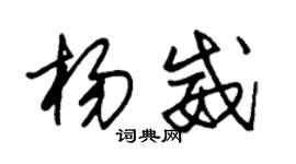 朱锡荣杨威草书个性签名怎么写