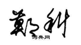 朱锡荣郑科草书个性签名怎么写