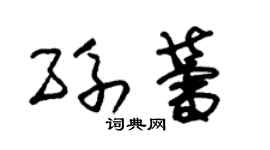 朱锡荣孙蕾草书个性签名怎么写