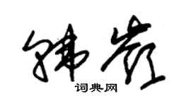 朱锡荣韩岭草书个性签名怎么写