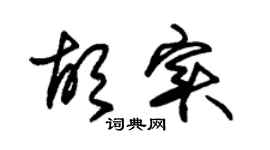 朱锡荣胡实草书个性签名怎么写