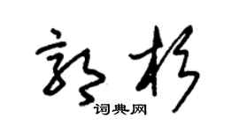 朱锡荣郭杉草书个性签名怎么写