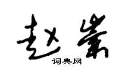 朱锡荣赵崇草书个性签名怎么写