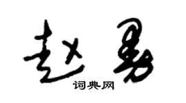 朱锡荣赵曼草书个性签名怎么写