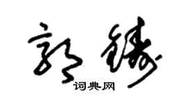 朱锡荣郭铸草书个性签名怎么写