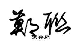 朱锡荣郑联草书个性签名怎么写