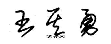 朱锡荣王其勇草书个性签名怎么写