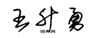 朱锡荣王升勇草书个性签名怎么写