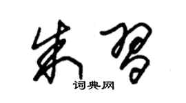 朱锡荣朱习草书个性签名怎么写