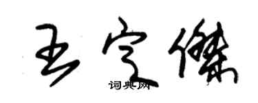 朱锡荣王定杰草书个性签名怎么写