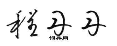 骆恒光程丹丹草书个性签名怎么写