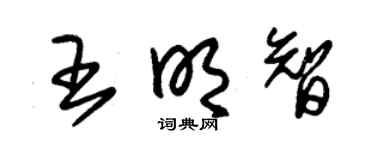 朱锡荣王明智草书个性签名怎么写