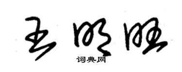 朱锡荣王明旺草书个性签名怎么写