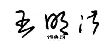 朱锡荣王明淑草书个性签名怎么写