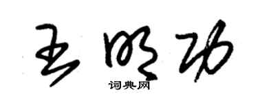 朱锡荣王明功草书个性签名怎么写