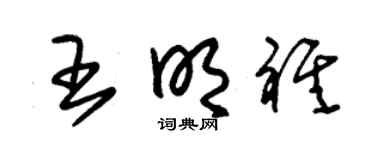 朱锡荣王明祺草书个性签名怎么写