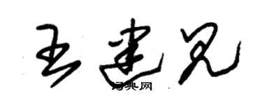 朱锡荣王建见草书个性签名怎么写