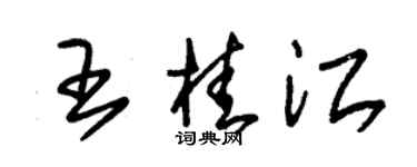 朱锡荣王桂江草书个性签名怎么写