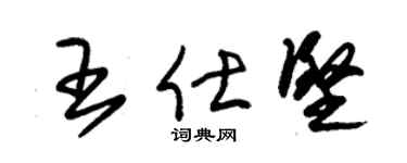 朱锡荣王仕坚草书个性签名怎么写