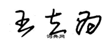 朱锡荣王立为草书个性签名怎么写