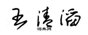 朱锡荣王清滔草书个性签名怎么写