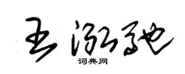 朱锡荣王泓驰草书个性签名怎么写