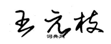 朱锡荣王元枝草书个性签名怎么写