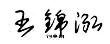 朱锡荣王锦泓草书个性签名怎么写