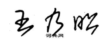 朱锡荣王乃昭草书个性签名怎么写