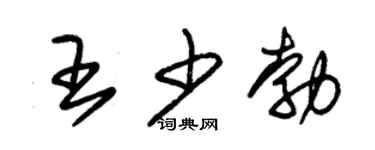 朱锡荣王少勃草书个性签名怎么写