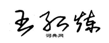 朱锡荣王红炼草书个性签名怎么写