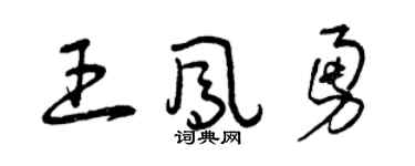 曾庆福王凤勇草书个性签名怎么写