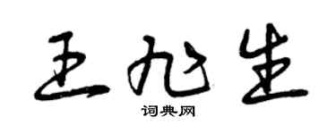 曾庆福王旭生草书个性签名怎么写