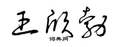 曾庆福王欣勃草书个性签名怎么写