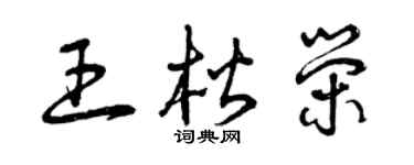 曾庆福王楷荣草书个性签名怎么写