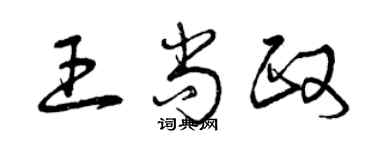 曾庆福王尚政草书个性签名怎么写