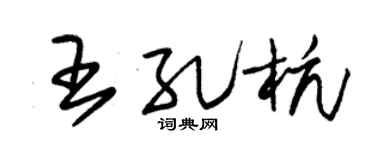 朱锡荣王孔杭草书个性签名怎么写