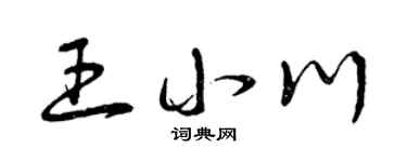 曾庆福王小川草书个性签名怎么写