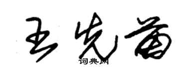 朱锡荣王先苗草书个性签名怎么写