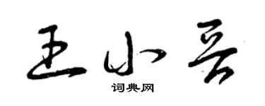 曾庆福王小晋草书个性签名怎么写