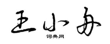 曾庆福王小舟草书个性签名怎么写